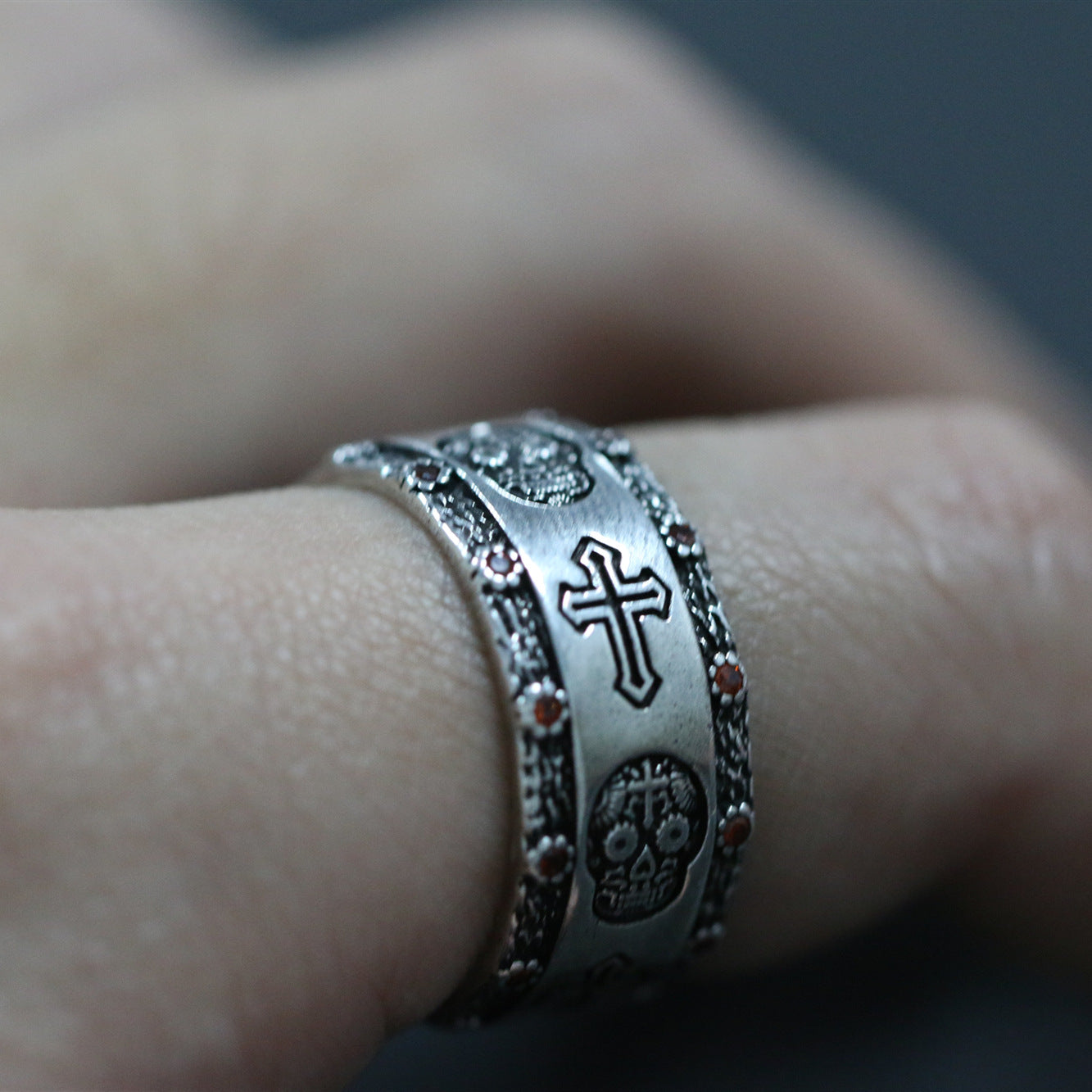 Wholesale Skull Cross Ring